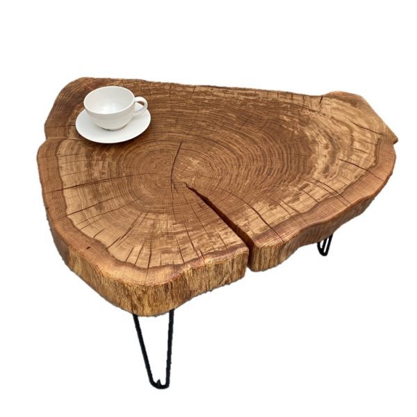 Couchtisch Eiche oval groß – Bild 3